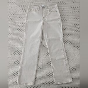 Sam Edelman High-rise Slim Straight Ankle Jeans, Size 29, Creamy White